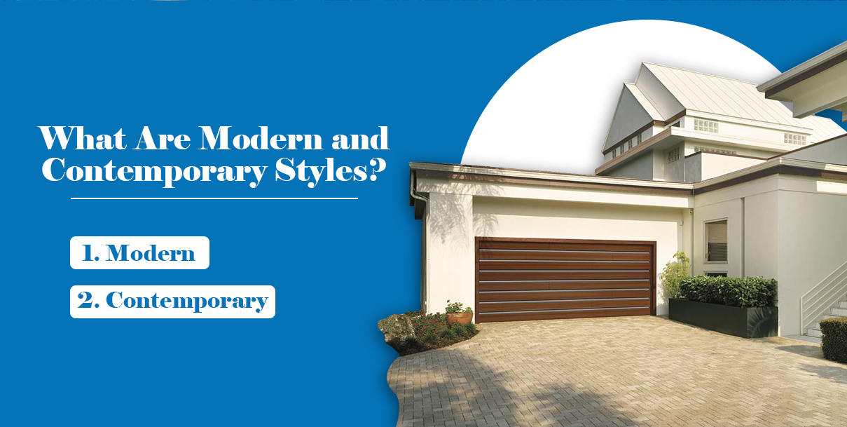 modern vs contemporary garage doors