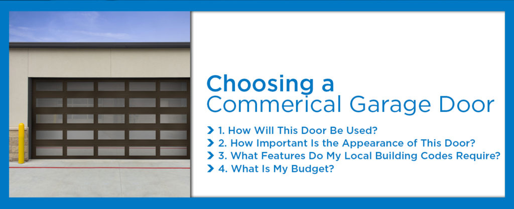 how to choose a commercial garage door