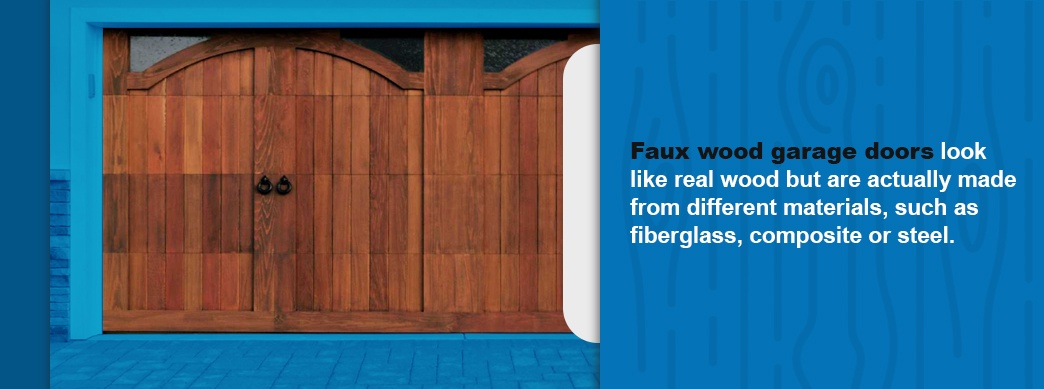 what is a faux wood garage door