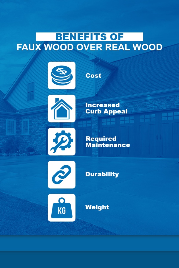 benefits of faux wood garage door