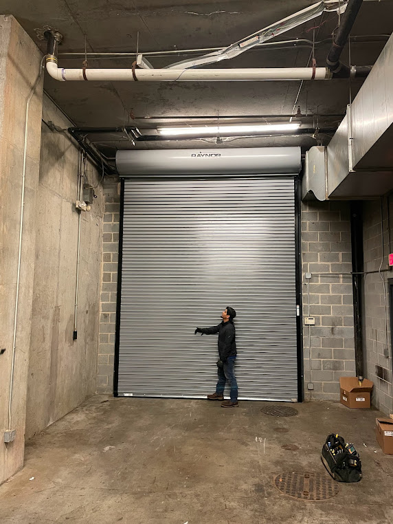 Commercial garage door installation
