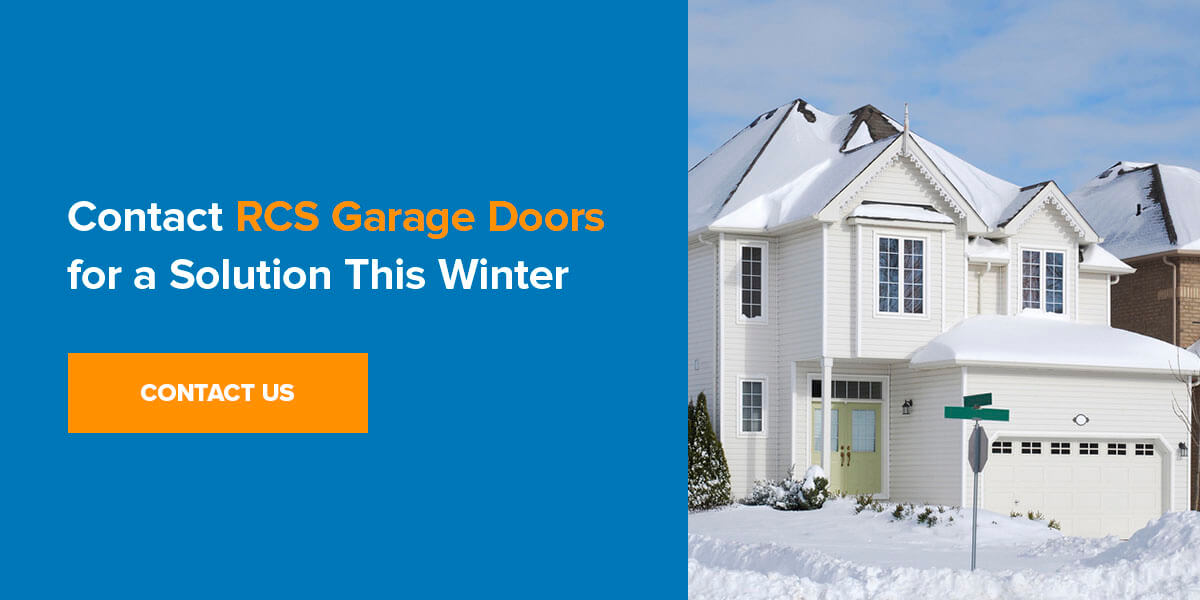 RCS Garage Doors technician providing winter repair service