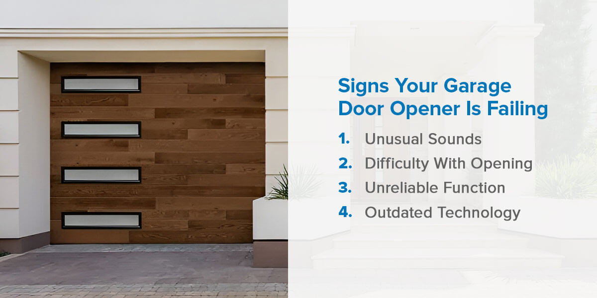 Failing garage door opener symptoms