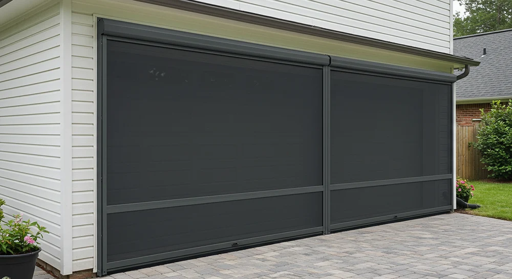 Pull-Down Garage Door Screen System banner